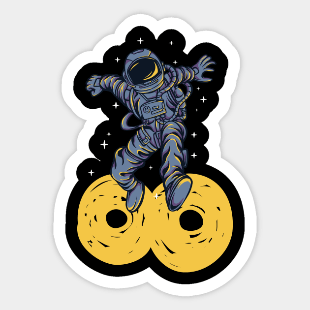 Astronaut 8 Years Old Birthday Sticker by The WYLD Tribe